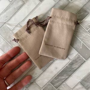 Two small David Yurman jewelry bags